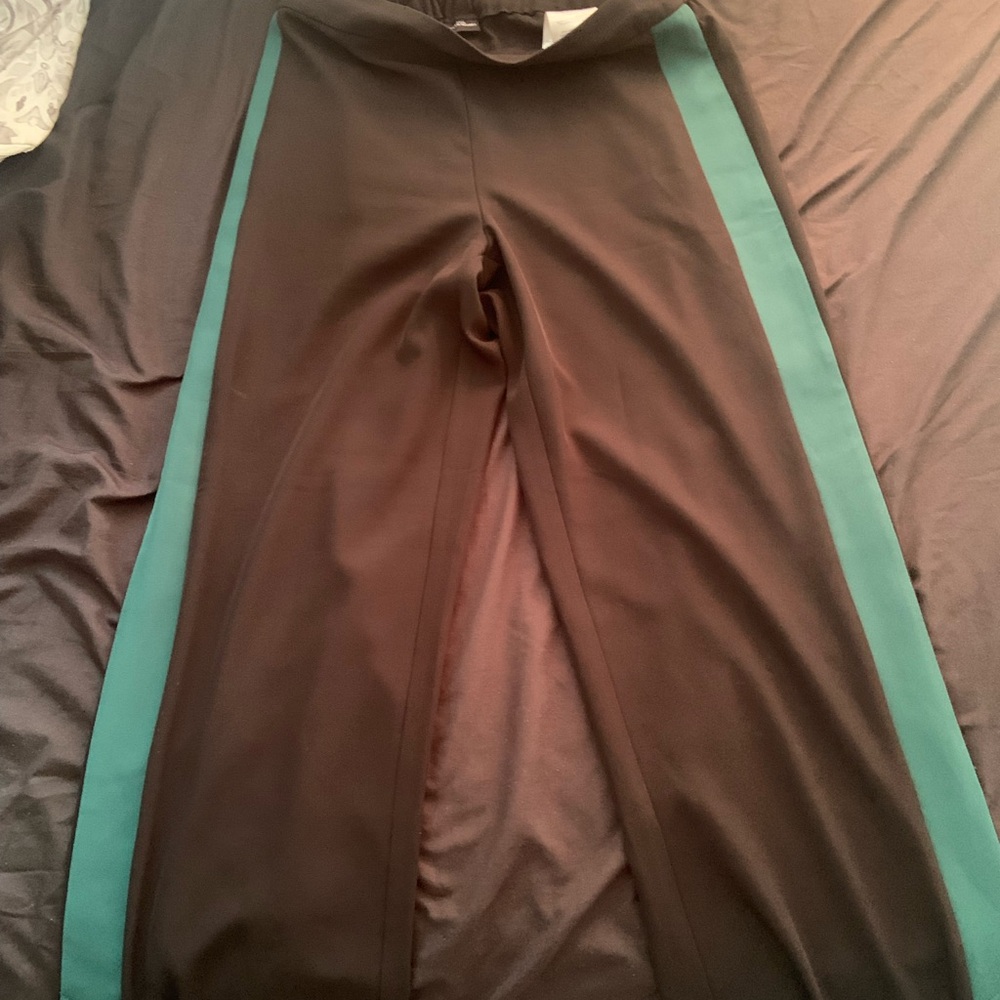 Nice large black pants with green stripe